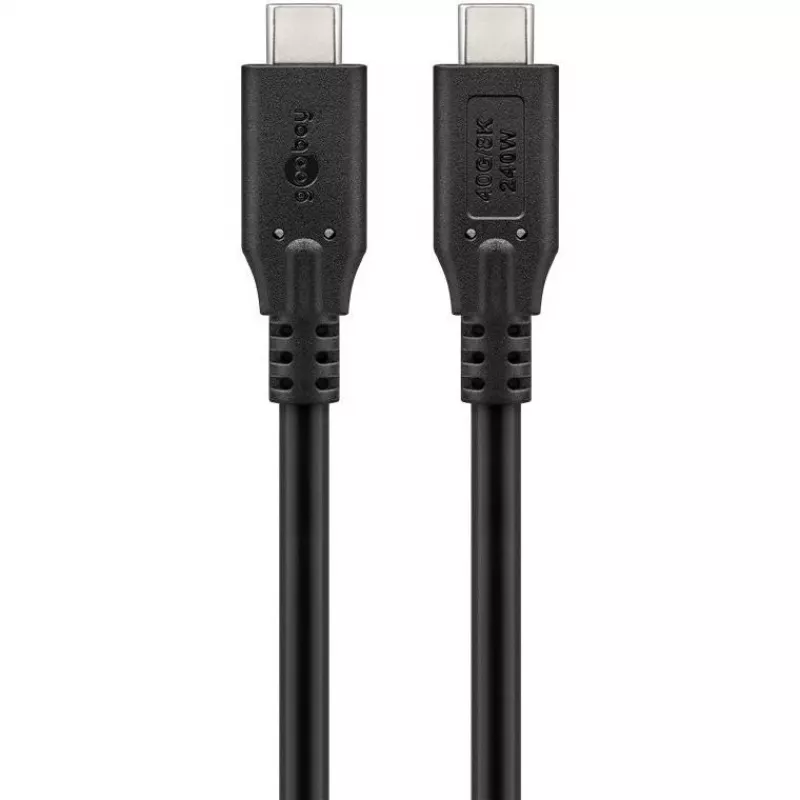 Goobay Kabel USB-C, USB4, 240 W, 40 Gbit/s, Power Delivery, 1 m (1m, USB 4.0, 240W), Kabel USB