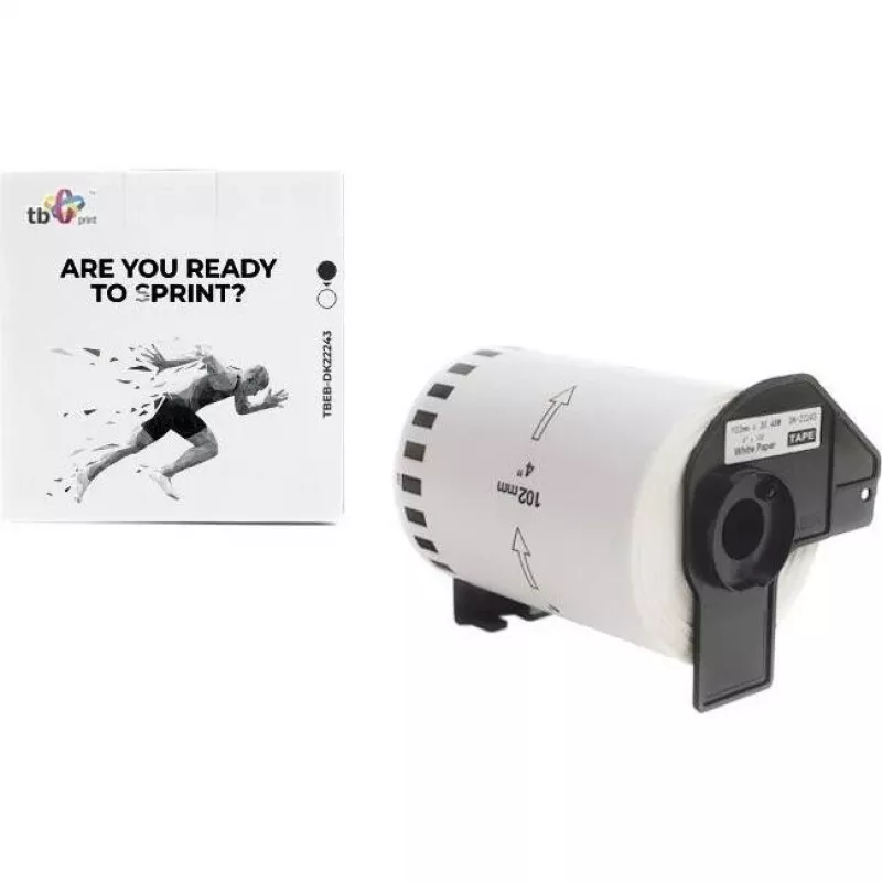 Print, Label Roll, TB Labels TBEB-DK22243 Brother Czarny Su Biały 102x30.48mm (10.20cm)