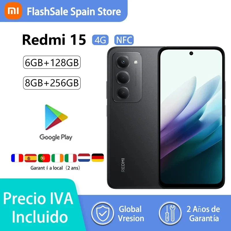 Xiaomi Redmi 15 4G (256GB, Viola Sabbioso, 6.90, Doppia SIM Ibrida, 4G), Smartphone, Viola