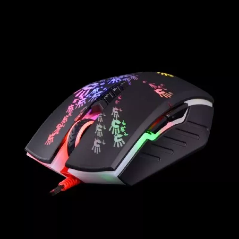 Mysz gamingowa A4Tech BLOODY A60 — optyczna, symetryczna, 6200 DPI, USB typu A, 8 przycisków, czarna