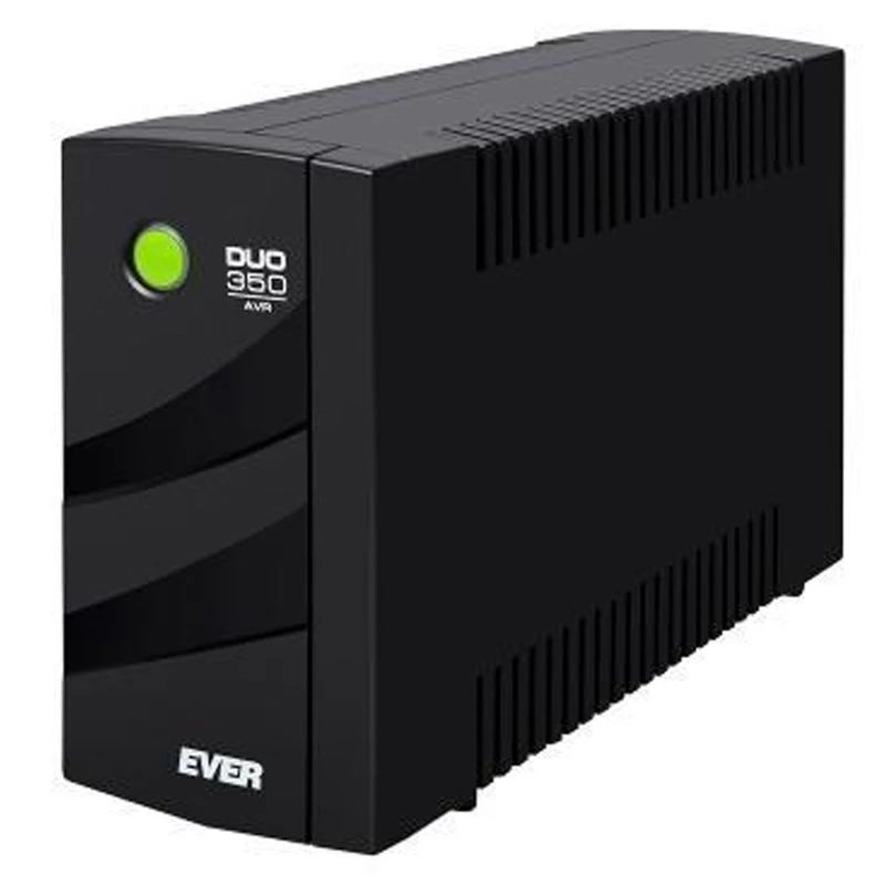 Zasilacz awaryjny UPS EVER DUO 350 AVR, line-interactive tower, 0,35 kVA (245 W), 2x gniazda C13, bateria VRLA 12 V 5 Ah