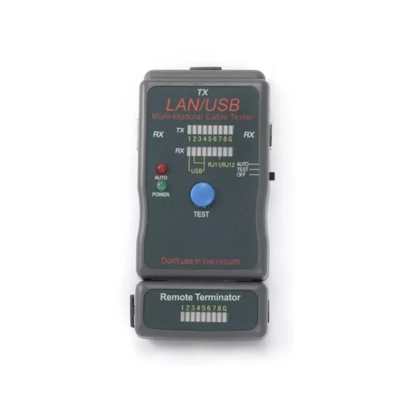 Cablexpert NCT-2 Tester kabli sieciowych Czarny