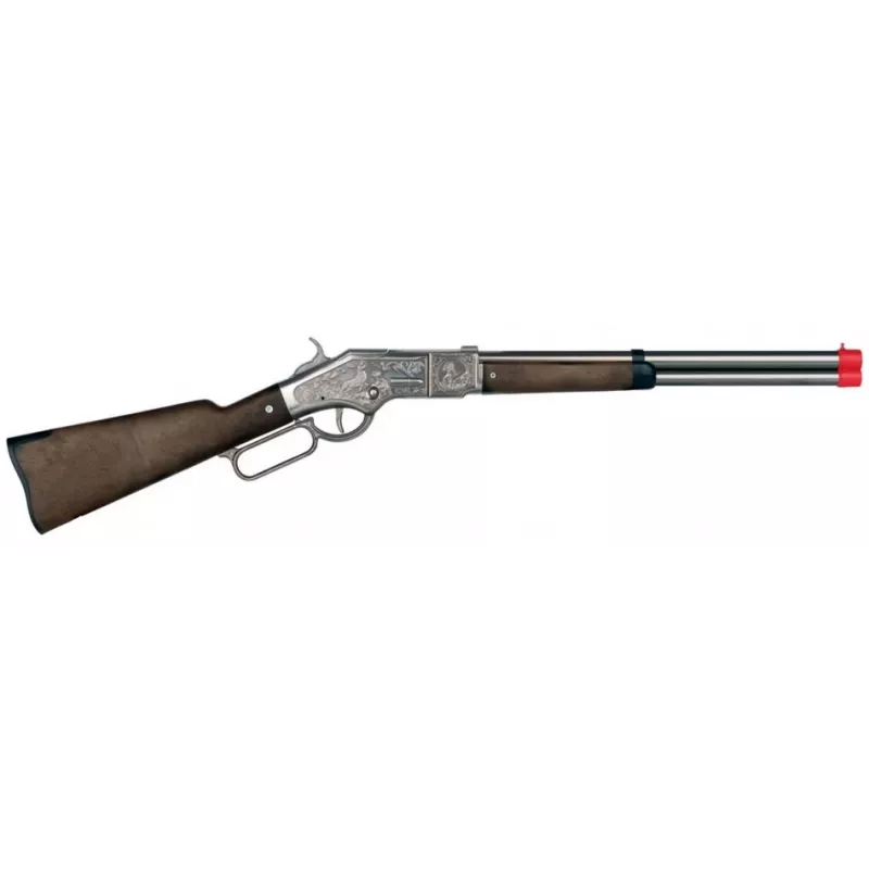 Metalowa zabawkowa strzelba Pulio model 15593/0 — pojemność 8 naboi