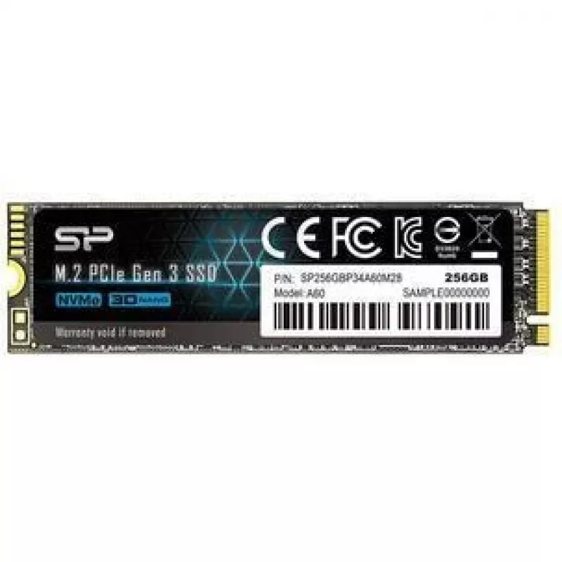Dysk SSD M.2 NVMe Silicon Power P34A60 256 GB — PCIe Gen3x4, 2200/1600 MB/s, M.2 2280