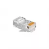 Wtyk RJ45 GEMBIRD PLUG3UP6/100, Cat5, prosty męski, przezroczysty, złote styki, opakowanie 100 szt.