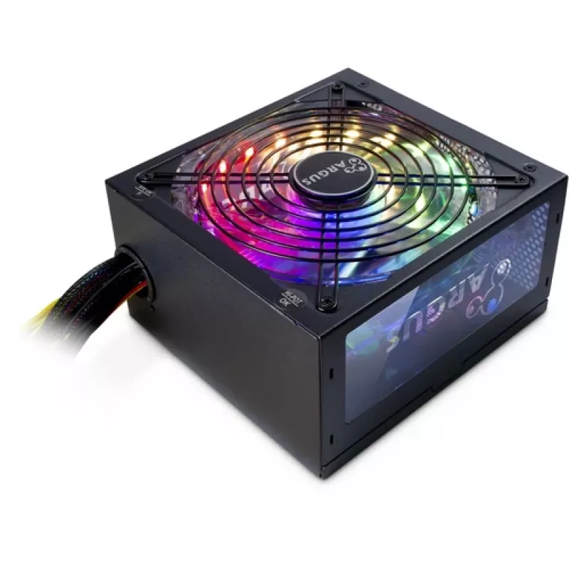 Zasilacz Inter-Tech Argus RGB-600W II 20+4 pin ATX ATX Czarny