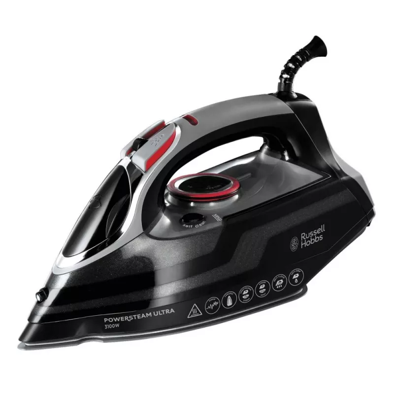 Żelazko Russell Hobbs 20630-56 Żelazko parowe i suche Ceramiczna stopa 3100 W Czarny, Szary