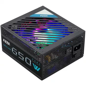 Azza PSAZ-650W(ARGB) zasilacz 20+4 pin ATX Czarny