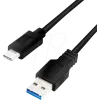Logilink - Kabel USB - USB Typ A (W) do USB-C (M) - USB 3.2 Gen 1 - 3 A - 1 m - Czarny (CU0168)