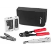 Zestaw narzędzi sieciowych LANBERG Tester Stripper Crimper NT-0301 – obsługa złączy RJ-12