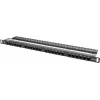 Lanberg PPU5-0024-B - RJ-45 - Kat.5, Kat.5e - Czarny - Metal - Montaż w szafie RACK - 0.5U