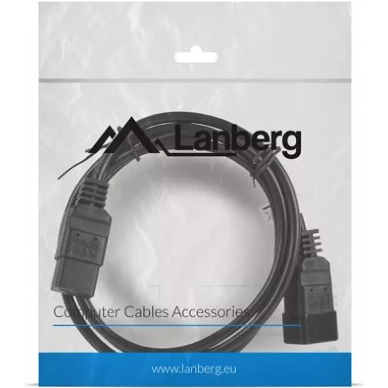 Kabel zasilający Lanberg CA-C13E-10CC-0018-BK Czarny 1.8m