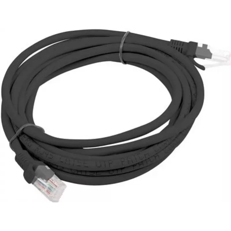 Kabel krosowy UTP Lanberg PCU6-10CC-0300-BK (RJ45 - RJ45, 3m, UTP, kat. 6, kolor czarny) (PCU6-10CC-0300-BK)