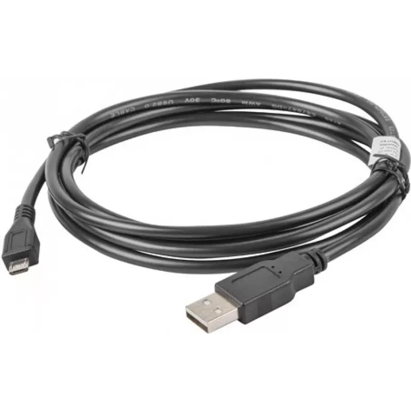Kabel USB 2.0 LANBERG CA-USBM-10CC-0018-BK, Micro-USB B na USB A, 1,8 m, czarny