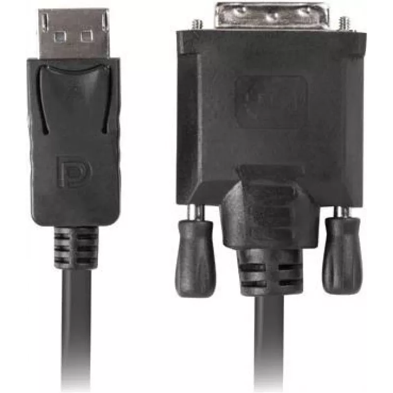 Kabel wideo adapter LANBERG DisplayPort na DVI-D CA-DPDV-10CU-0018-BK, 1,8 m, czarny