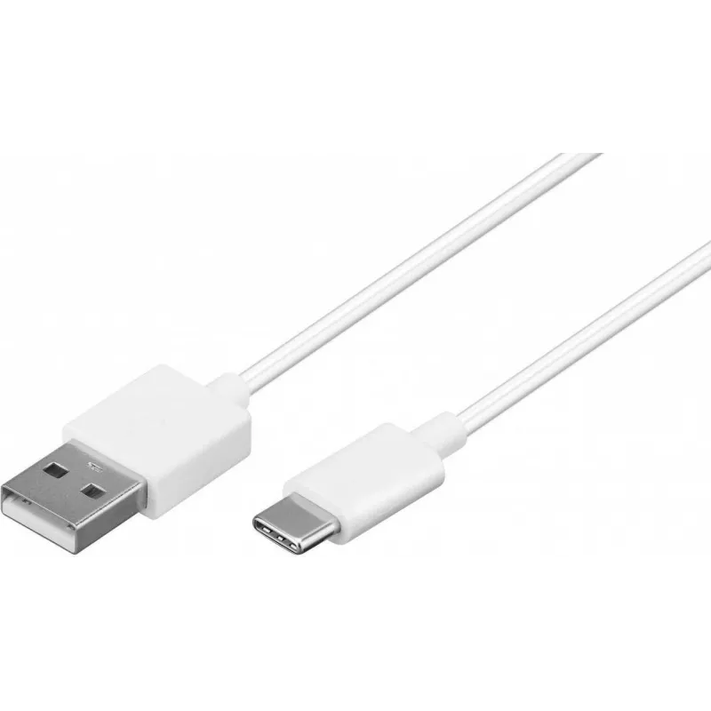 Wentronic 59130 Przewód USB A USB C męski męski 2 m biały (59130)