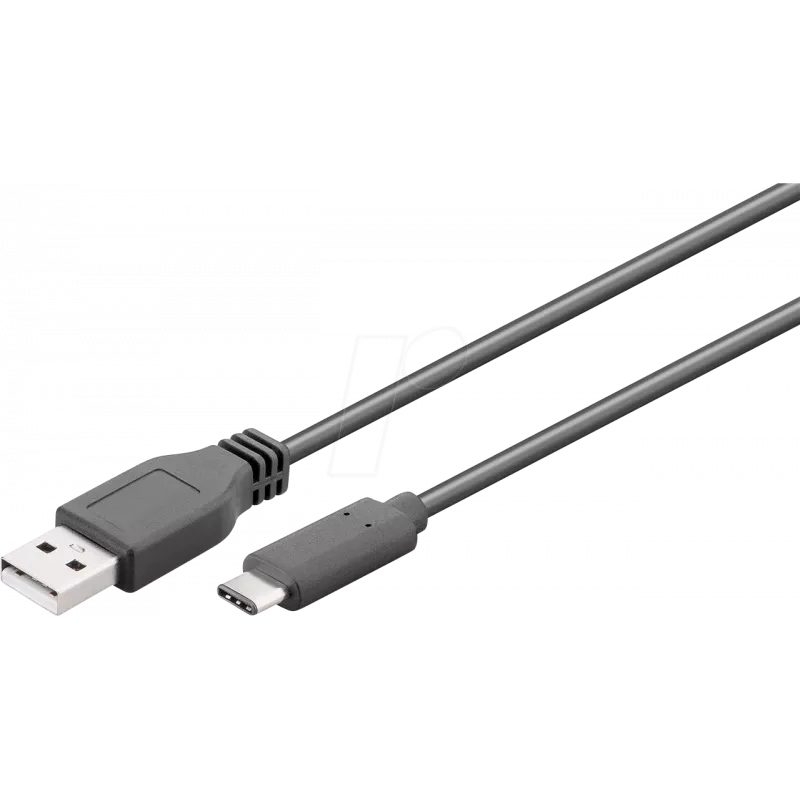 Wentronic goobay - Kabel USB - USB-C (M) do USB Type A (M) - USB 3.1 Gen 2 3 A - 50cm - Okrągły - Czarny (41073)