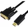 adapter kablowy wideo LogiLink CV0132 DisplayPort na DVI 3m Czarny