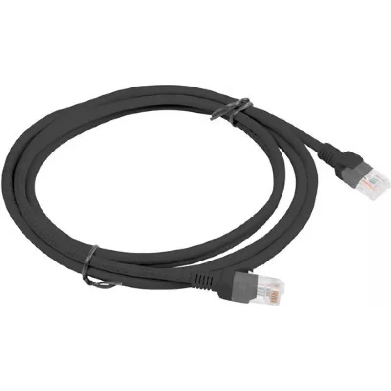Kabel sieciowy LANBERG PCU5-10CC-0200-BK RJ-45 Cat5e U/UTP 2 m Czarny