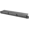 Patch panel 1U LANBERG PPS6-1024-B, 24-port Cat6, metal, czarny, 442×114,5×44,5 mm