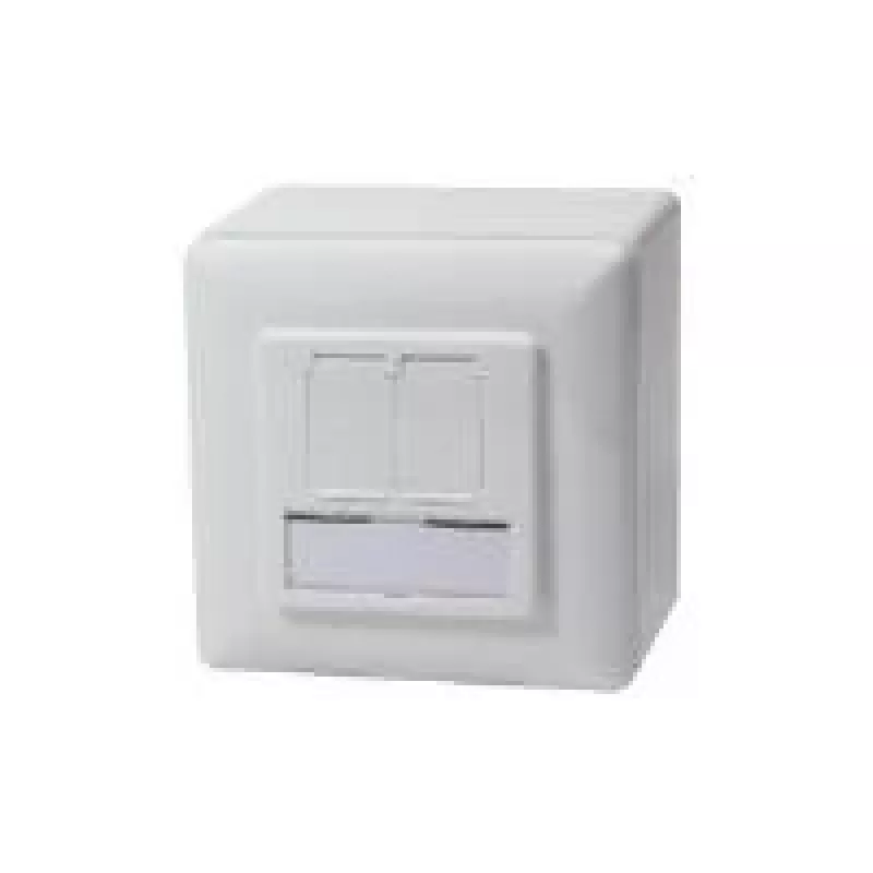 LogiLink NP0035A gniazdo sieciowe natynkowe, 2× RJ45, CAT5e, ekranowane, białe