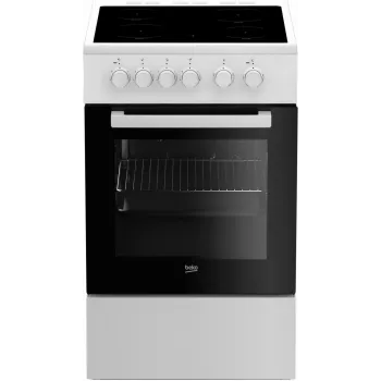 Kuchenka wolnostojąca Beko FSS57000GW z płytą ceramiczną, czarno-biała