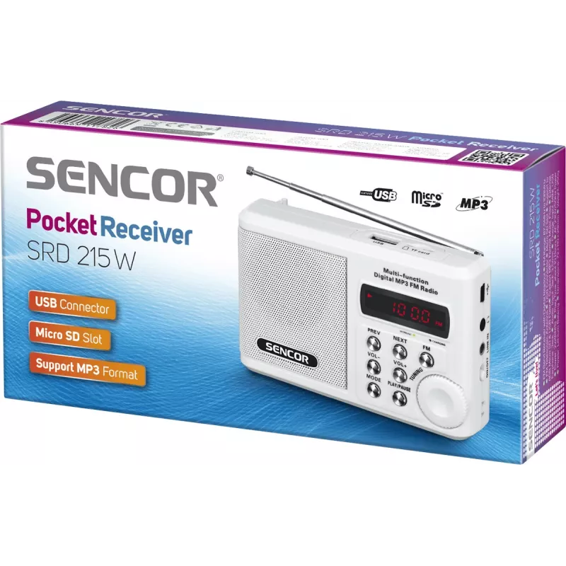Radio przenośne SRD 215 W MP3, USB, SD