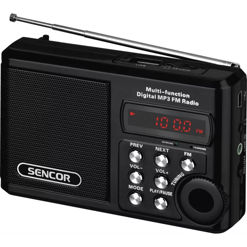 Radio przenośne SRD 215 B MP3, USB, SD