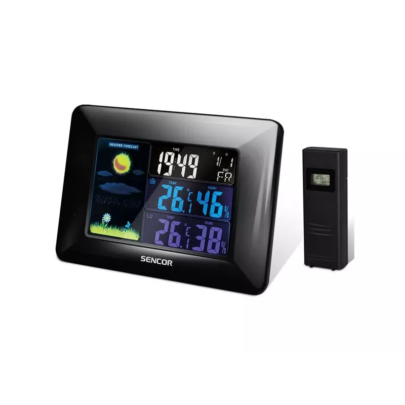 Sencor SWS 4250 stacja pogodowa z czujnikiem bezprzewodowym, kolorowy LCD