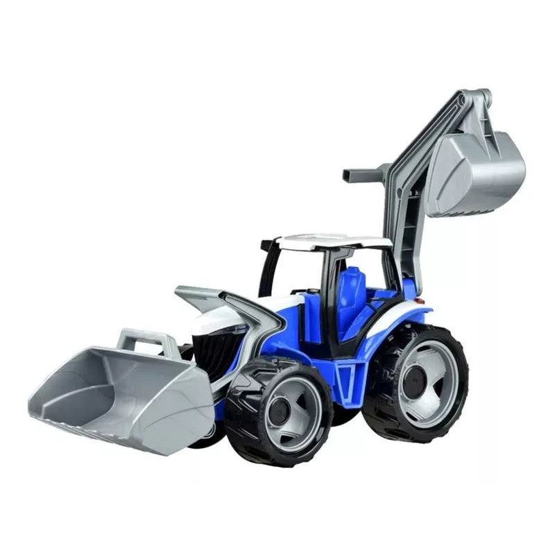 Lena GIGA TRUCKS Traktor z przednim ładowaczem, Traktor, 3 yr(s), Tworzywo sztuczne, Niebieski, Szary, Biały