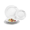 Zestaw naczyń stołowych Lamart LT9001 6 szt. Porcelana Biały 3 osoby