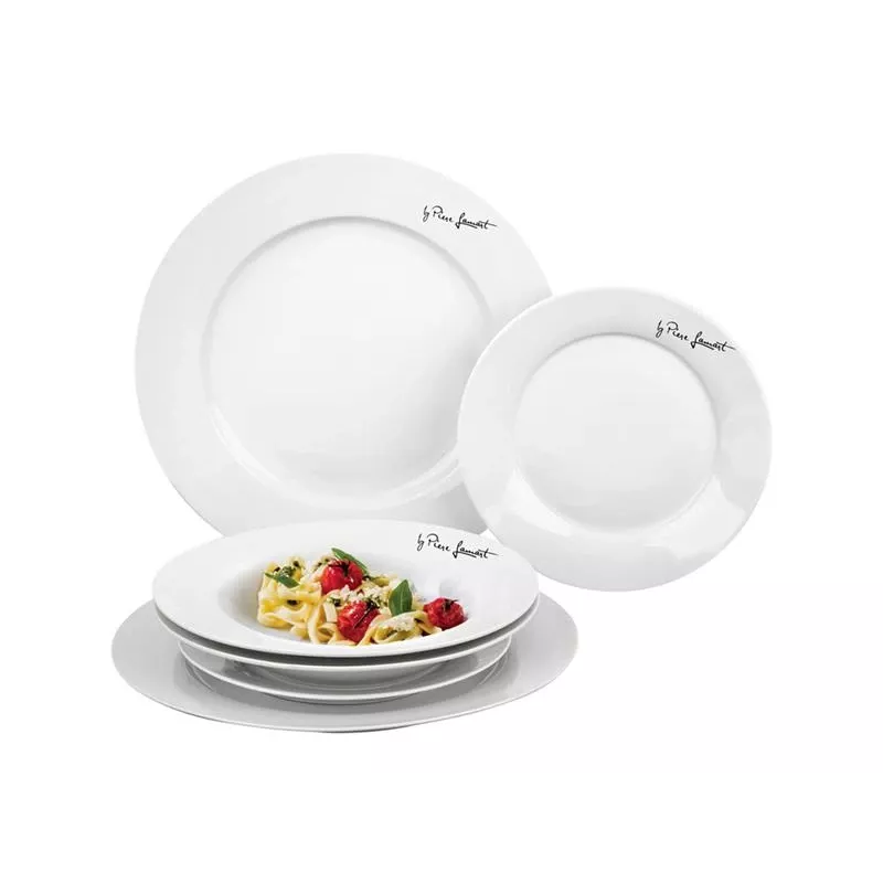 Zestaw naczyń stołowych Lamart LT9001 6 szt. Porcelana Biały 3 osoby