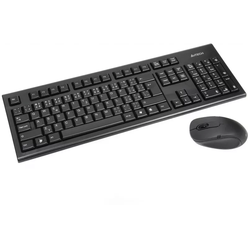 A4Tech 7100N zestaw klawiatury i myszy bezprzewodowej RF QWERTY angielski czarny