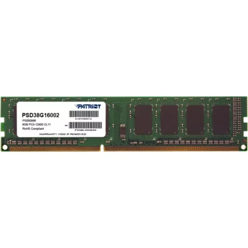 Patriot Memory Patriot Signature 8gb Dimm DDR3 CL11 PC3-12800 (1600mhz) (PSD38G16002)