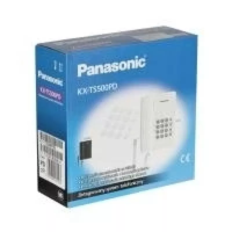 Telefon przewodowy Panasonic KX-TS500 czarny z identyfikacją rozmówcy i zestawem głośnomówiącym