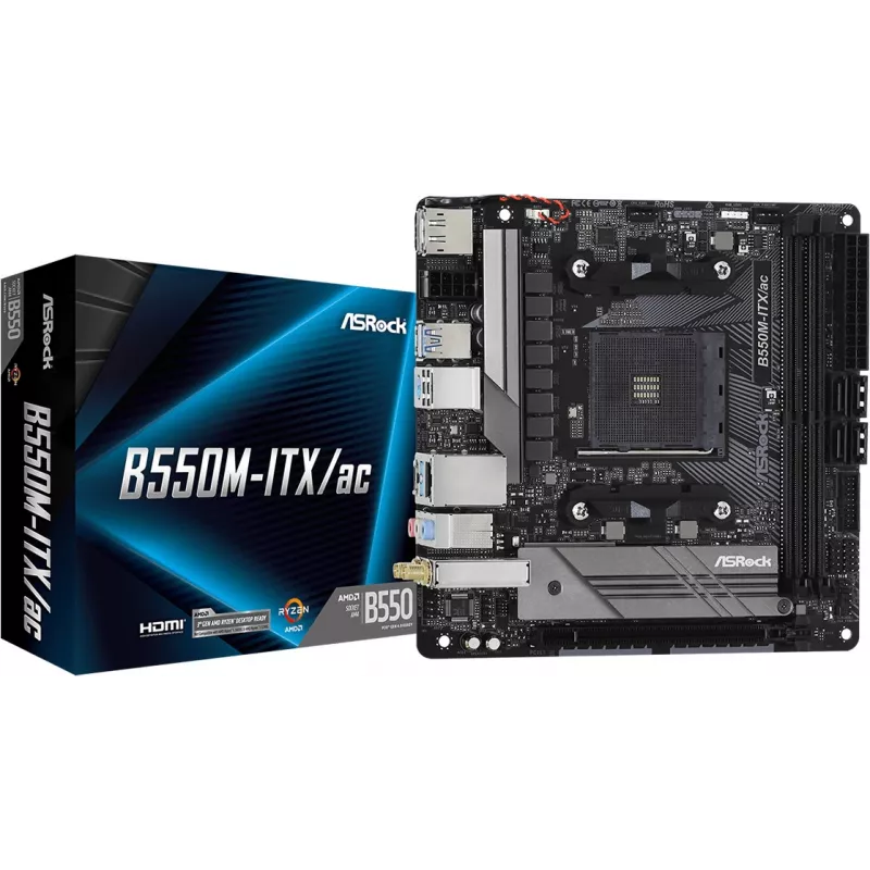 Płyta główna ASRock B550M-ITX/ac AMD B550 Socket AM4 mini ITX