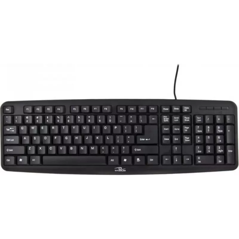 Klawiatura Titanum TK102 PS/2 czarna US Qwerty