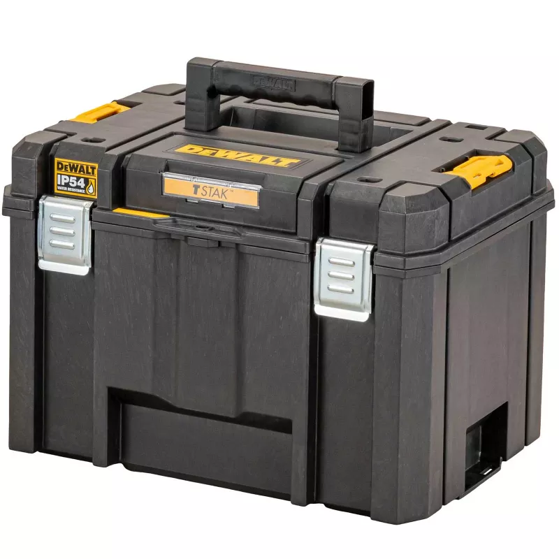 Skrzynka na narzędzia DeWalt DWST83346-1, aluminiowa, wodoodporna, 23 L, 332×301×440 mm, czarna