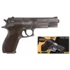 Pistolet na rzutki Pulio Police metaliczny GONHER 45/1 15545/1 — wykończenie metaliczne, zabawkowy pistolet jednostrzałowy