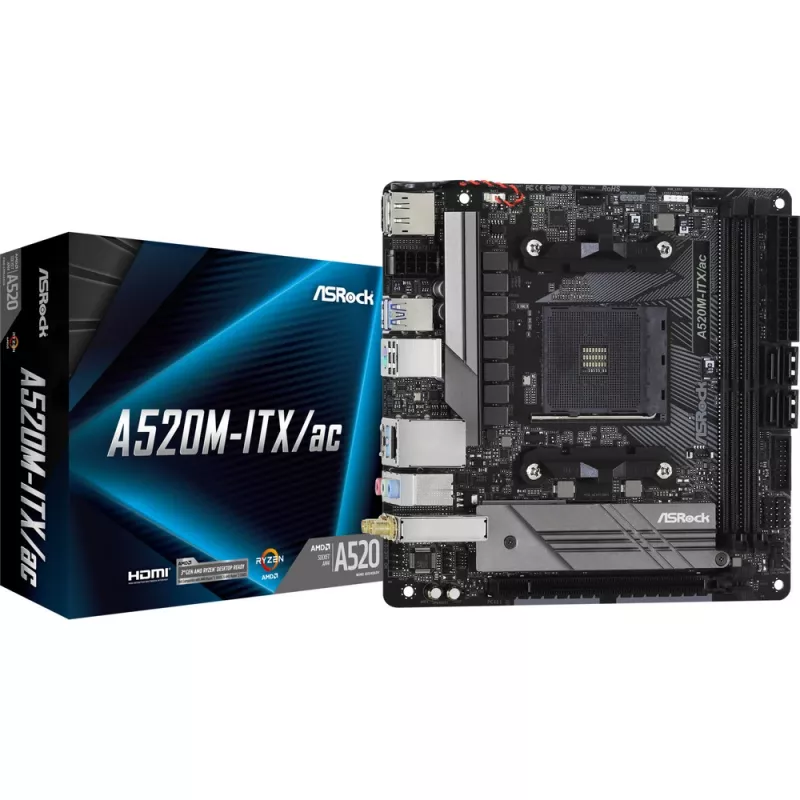 Płyta główna ASRock A520M-ITX/ac Socket AM4 micro ATX