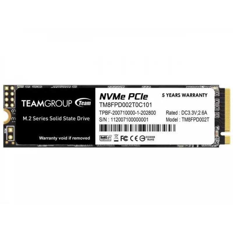 SSD disk Team Group 2 TB M.2 PCI Express 3.0 NVMe MP33 PRO