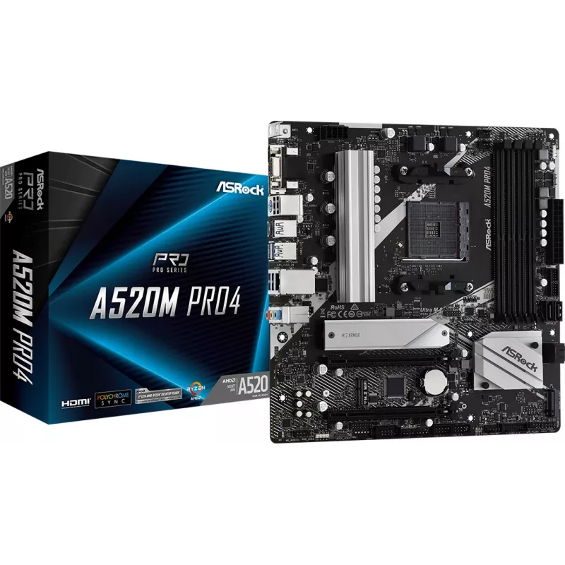 Płyta główna ASRock A520M PRO4 Socket AM4 micro ATX