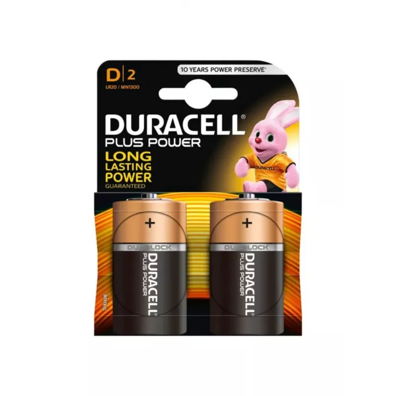 Bateria Duracell Basic D (R20) — 2 szt., pierwotne ogniwa cynkowo-węglowe