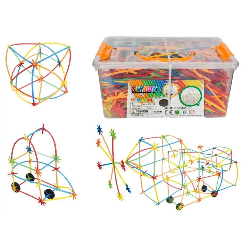 Klocki konstrukcyjne Ascato Askato Little Straws 1000 szt. — zestaw konstrukcyjny, 1000 elementów