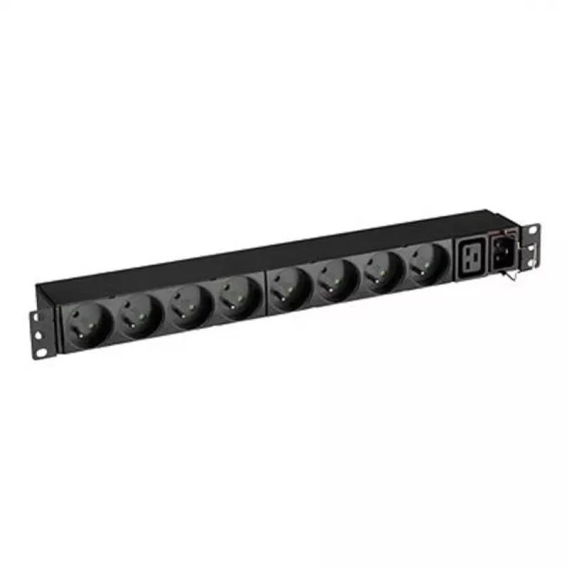FlexPDU 8 FR - Basic - 1U - Jednofazowy - Do montażu w szafie rack - Poziomy/Pionowy - Czarny