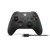 Microsoft Xbox Wireless Controller + kabel USB-C, czarny gamepad analogowy / cyfrowy PC, Xbox One, Xbox One S, Xbox One X, Xbox Series S, Xbox Series X