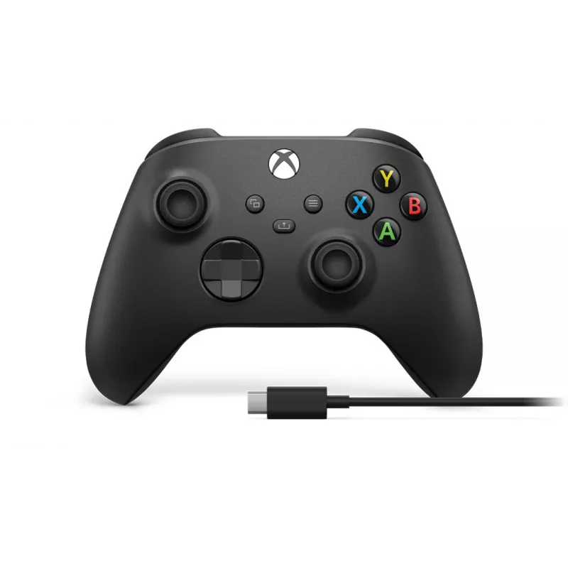 Microsoft Xbox Wireless Controller + kabel USB-C, czarny gamepad analogowy / cyfrowy PC, Xbox One, Xbox One S, Xbox One X, Xbox Series S, Xbox Series X