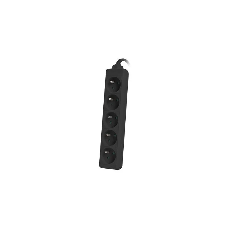 Przedłużacz Lanberg PS0-05E-0300-BK 3 m, 5 gniazd AC, czarny, do użytku wewnętrznego (PS0-05E-0300-BK)