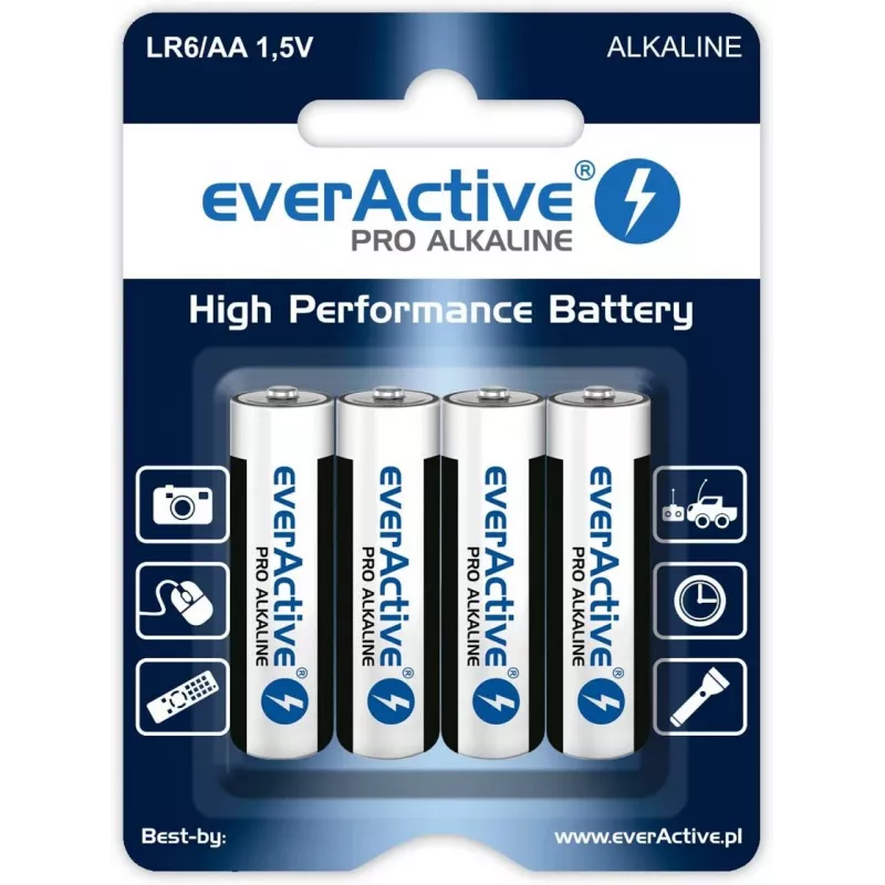 everActive jednorazowa bateria alkaliczna AA 1.5 V LR64BLPA opakowanie 4 szt.