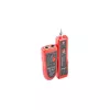LANBERG tester sieciowy NT-0501 — obsługa RJ-11/RJ-12/RJ-45, maks. długość 250 m, wbudowana bateria, wskaźniki LED, czarny
